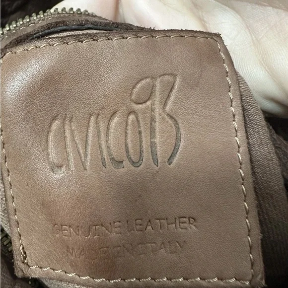 CIVICO 93 Italy Distressed Leather BOHO CROSSBODY Brown Woven Flap Messenger - Picture 7 of 16